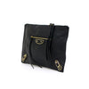 BALENCIAGA Klassische Edge Clutch aus schwarzem Leder mit goldenen Akzenten 390186 152314896 [P]