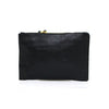 BALENCIAGA Klassische Edge Clutch aus schwarzem Leder mit goldenen Akzenten 390186 152314896 [P]