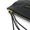 BALENCIAGA Klassische Edge Clutch aus schwarzem Leder mit goldenen Akzenten 390186 152314896 [P]
