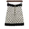 Balmain Black and White Two-Tone Blend Women's Mini Skirt aa58985 152317851 [P]