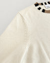 Burberry Wool Cashmere Women's Knit Sweater Natural White 160750610 [P]