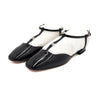 GUCCI 754136 シルバーGGロゴ ブラック グロス レザー スクエア トゥ レディース フラットシューズ aa61676 153596655 [P]