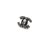 CHANEL Schwarze Perlen-Kristall CC Ohrringe 7605 153894506 [P]
