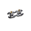 CHANEL Schwarze Perlen-Kristall CC Ohrringe 7605 153894506 [P]