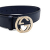 GUCCI ゴールドメタル GG インターロッキング ユニセックス レザー ベルト aa62105 154133362 [P]