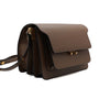 MARNI ブラウン サフィアーノ レザー トランク ショルダーバッグ aa62840 155065771 [P]