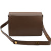 MARNI ブラウン サフィアーノ レザー トランク ショルダーバッグ aa62840 155065771 [P]