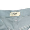 Fendi Light Blue Cotton Embroidered Logo Women's Short Pants 835 155517977 [P]