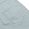Fendi Light Blue Cotton Embroidered Logo Women's Short Pants 835 155517977 [P]