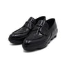 PRADA Schwarze gebrushte Gummi-Plattform-Penny-Loafer für Damen 1D196 155800990 [P]