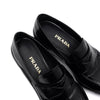 PRADA Schwarze gebrushte Gummi-Plattform-Penny-Loafer für Damen 1D196 155800990 [P]