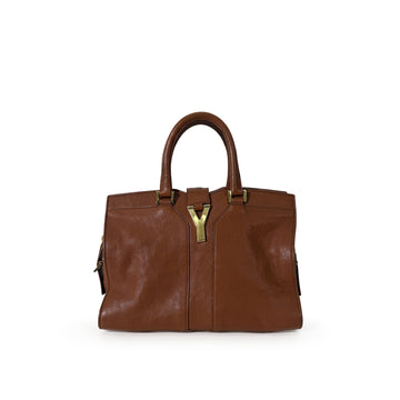 Saint Laurent Women's Cabas Chyc Leather Tote Shoulder Bag Small Brown 370699 160158644 [P]