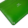 Hermes Celiere H Logo Twill Card Holder Vert Yucca Green 157403457 [P]