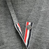 THOM BROWNE Damen Cardigans mit diagonaler Armspange aus Merinowolle in Mittengrau 139893157 [P]