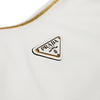 Prada Women's Arche Triangle Logo Leather Shoulder Bag White Large 151262381 [P]