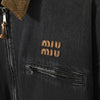 MIU MIU Corduroy gewaschene Denim Bomberjacke schwarz 25FW 38 160755467 [P]
