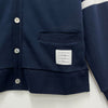 THOM BROWNE サイドバッジ 4バー ループバッグ ボート刺繍カーディガン ネイビー (MJT582E 00535 415) 158340086 [P]