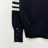 Thom Browne Diagonal Armband 4 Bar Milano Stitch Wool Cardigan Navy stamp: MKC160A 00014 415 139893103 [P]