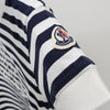 MONCLER Kinder Logo Stickerei gestreiftes T-Shirt kurzarm F07 8C00009 89AGB 123759409 [P]
