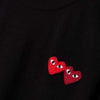 COMME DES GARCONS ダブルハートTシャツ ブラック 156796920 [P]