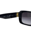 Miu Miu Square Oval Acetate Sunglasses Black Slate Grey 160756435 [P]