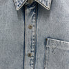 AMI Heart Logo Oversized Denim Shirt Jacket Javel Indigo (UJK253 DE0027 448) 123453161 [P]