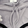 COURREGES Kureju Logo Kontrast Mini Shorts Smog Grau Schwarz (124JSH037JS0070 B102) 123778215 [P]