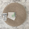GANNI Logo Etikett Loose Wollrippen-Strickmütze Sand (A4430 196) 123474264 [P]