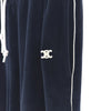 Celine Men's Triomphe Embroidered Velour Velvet Training Pants Navy 160755451 [P]