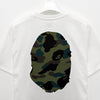 BAPE Giant First Camo Big Ape Head Short Sleeve T-Shirt White Green 157128990 [P]