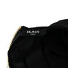 BALMAIN Schwarz gemischter Langarm Kleid mit goldenen Doppelknöpfen und Streifen Damenkleid aa62355 156027015 [P]