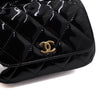 CHANEL AP3005 ブラック パテントレザー ミニ フラップ ゴールドチェーン ショルダーバッグ 兼 クロスバッグ aa64644 157108999 [P]