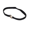 CHANEL Black Elastic Crystal Gold-tone CC Women's Belt 22 Season aa64924 157339649 [P]
