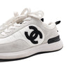 CHANEL ホワイトスウェードナイロンCC女性スニーカー G37122 157398902 [P]