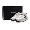 CHANEL ホワイトスウェードナイロンCC女性スニーカー G37122 157398902 [P]