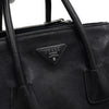 Prada Black Glazed Calf Double Tote Shoulder Bag 2625 157586929 [P]