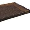LOUIS VUITTON ブラウンシルク混合モノグラムシャインショールスカーフ aa65459 157917063 [P]