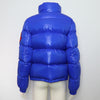 Moncler Blue Big Logo Patch Dervaux 14 Junior Women's Padding Jacket aa65771 158414542 [P]