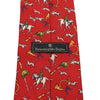 ZEGNA レッド ホースライディング パターン 100% シルク ネクタイ aa65935 158417041 [P]