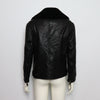 Neil Barrett Black Lambskin Shearling Lined Big Pocket Leather Women's Jacket NPE388C 159301572 [P]