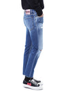 DSQUARED2 フォトレザーパッチディストロイドデニムパンツ 121654769 [P]