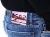 DSQUARED2 フォトレザーパッチディストロイドデニムパンツ 121654769 [P]