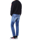 DSQUARED2 フォトレザーパッチディストロイドデニムパンツ 121654769 [P]