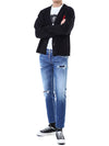 DSQUARED2 フォトレザーパッチディストロイドデニムパンツ 121654769 [P]