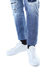 DSQUARED2 イラストパッチマルチディストロイドライトデニムパンツ/71LB1168 S30664 470 121654763 [P]