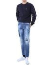 DSQUARED2 イラストパッチマルチディストロイドライトデニムパンツ/71LB1168 S30664 470 121654763 [P]
