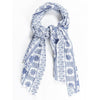 ENGINEERED GARMENTS Long Scarf BlueWhite CP Embroidery 160628442 [P]
