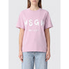 MSGM Brushed Logo Short Sleeve Cotton Jersey 162109247 [P]