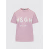 MSGM Brushed Logo Short Sleeve Cotton Jersey 162109247 [P]