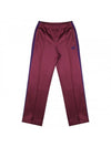 NEEDLES Sporthose Polyester Smooth WEIN NS246 162109182 [P]